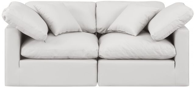 Meridian Furniture Indulge 2-Piece Cream 70" Sofa-1