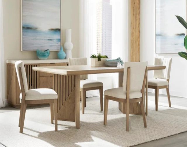 Modus Furniture Sumner Natural Double Pedestal Dining Table-1
