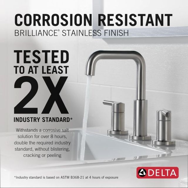 Delta Nicoli® Stainless 8" 2-Handle Widespread Bathroom Faucet-4