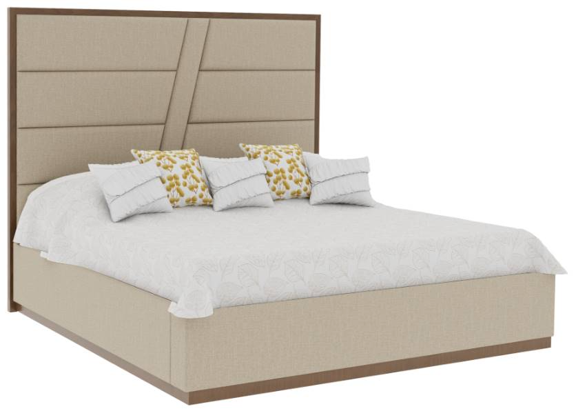 Country View Woodworking Customizable Verrado 3A 57" California King Panel Bed with Plinth Footboard and Bedrails