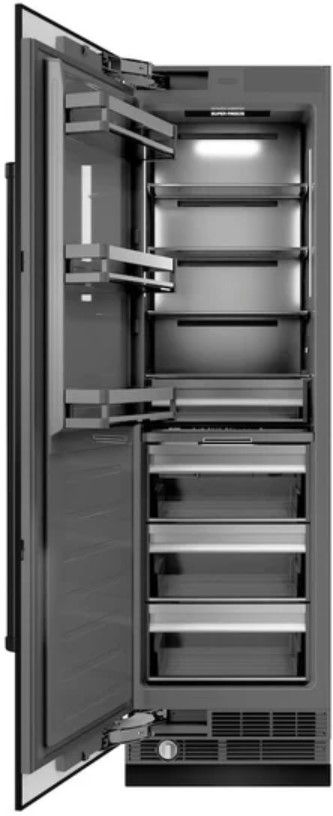 ZLINE 24 in. 12.4 Cu. Ft. Column Freezer in White Matte with Graphite Gray Interior-1