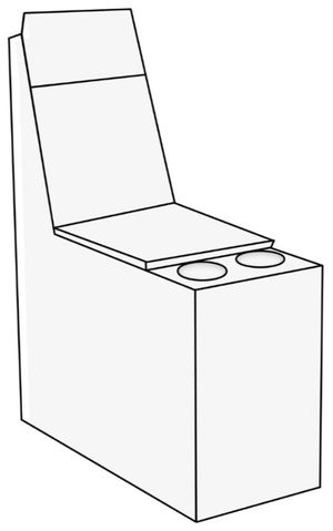 Franklin™ Davenport Duvall Coffee Storage Console with Cupholder and USB