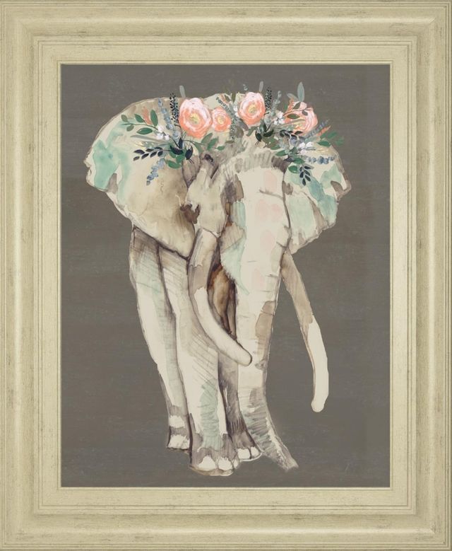 Classy Living Jennifer Goldberger Flower Crown Elephant I 22"W Wall Art-0