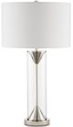 Currey & Company Piers Off-White/Polished Nickel Table Lamp-1