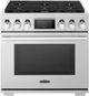 Signature Kitchen Suite 36" Stainless Steel Pro Style Natural Gas Range-0