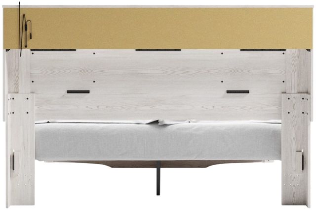 Signature Design by Ashley® Altyra White King Upholstered Storage Bookcase Bed-3
