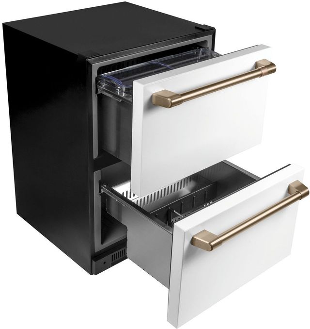 Café™ 5.7 Cu. Ft. Matte White Refrigerator Drawers-2