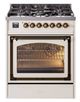 Ilve® Nostalgie II Noblesse 30" Antique White Pro Style Dual Fuel Range-0