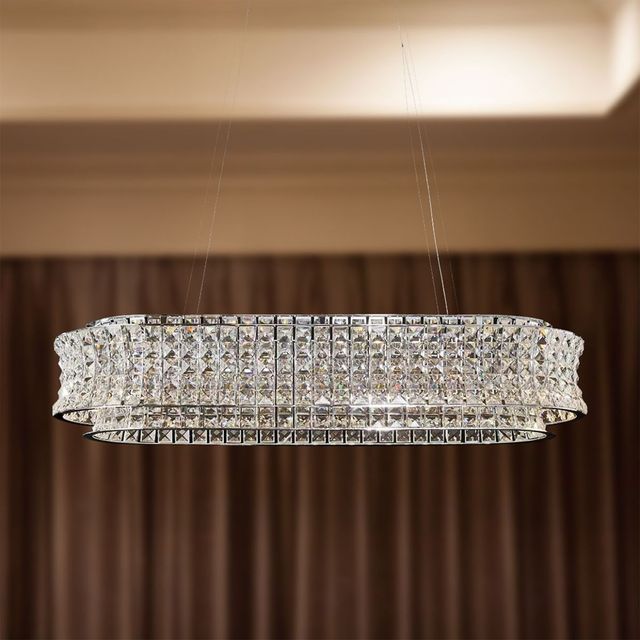 Michael Amini® Galaxy Chrome Oval LED Chandelier-1