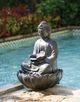 A & B Home Antique Black Buddha Fountain-3