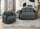 Homelegance® Tomball Dark Gray Swivel Accent Chair-1