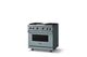 Viking® 5 Series 36" Novembery Sky Pro Style Gas (NG) Range with Polished Chrome Trim-2