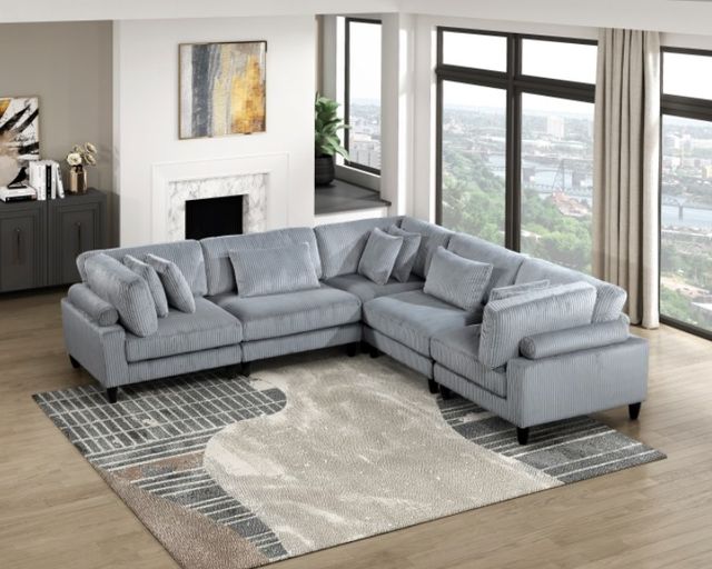 Homelegance® Robstown 5-Piece Gray Modular Sectional-1