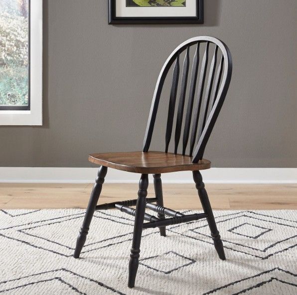Liberty Furniture Carolina Crossing Antique Honey/Black Windsor Side Chair-1