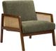 Monarch Specialties Inc. Brown Walnut/Green 30" Uphoslstered Accent Chair-0