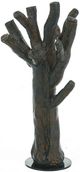 A & B Home Rustic Brown Polyresin Tree Statuary with Round Base-1
