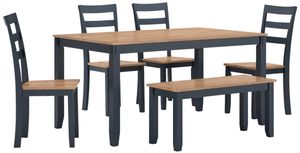 Signature Design by Ashley® Gesthaven 6-Piece Blue/Natural Dining Set