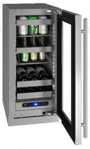 U-Line® Stainless Steel 18" Undercounter Beverage Center-1