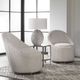 Uttermost® Crue Ivory Swivel Chair-1