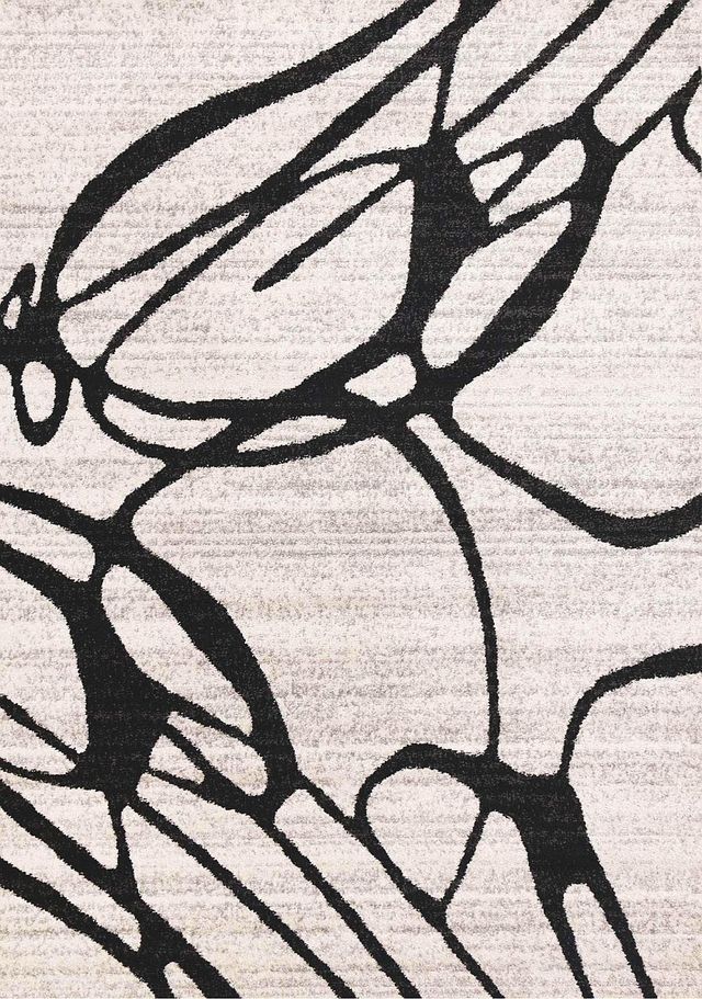 Kalora Interiors Eclipse Grey/White 5'x8' Style 1 Area Rug-0