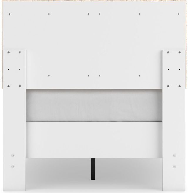 Signature Design by Ashley® Piperton Matte White Twin Panel Platform Bed-1