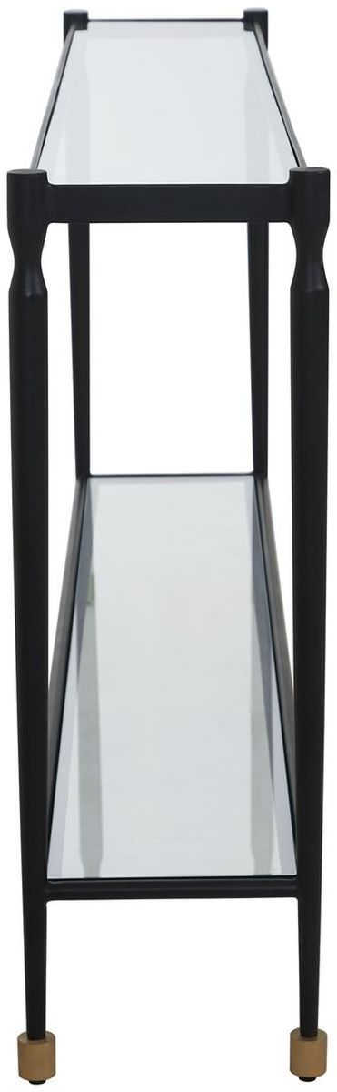 Uttermost® Javana Glass Top Console Table with Black Base-4