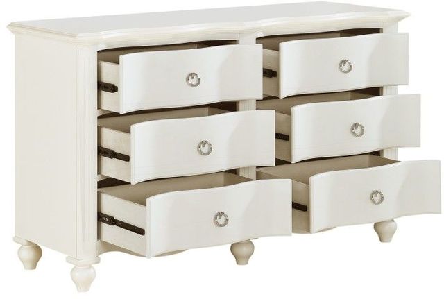 Mazin Furniture Meghan White Youth Dresser-2
