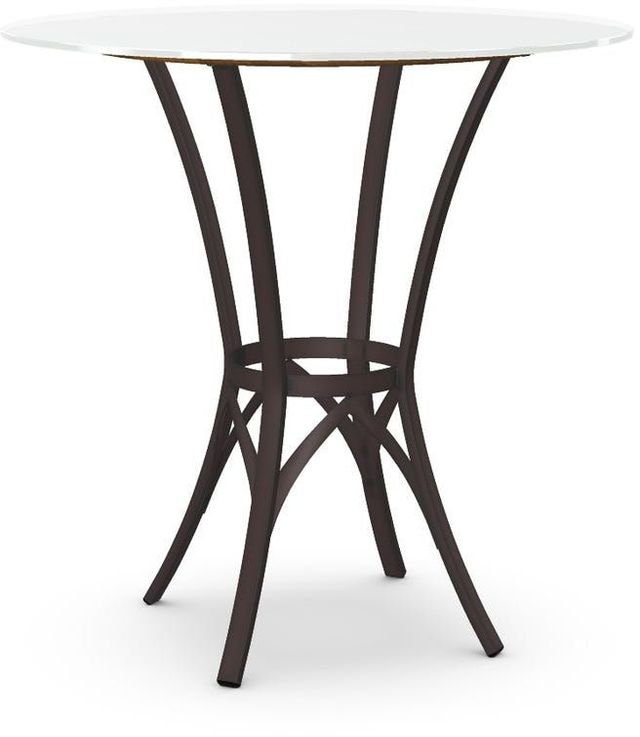 Amisco Customizable Kai 42" White Glass Bar Table-0