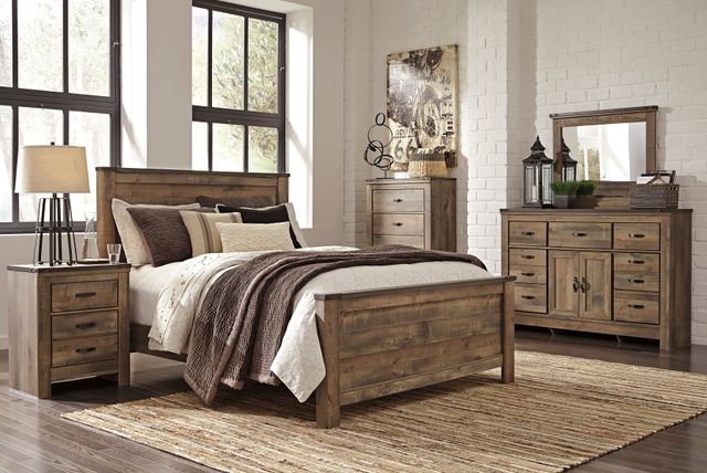 Signature Design by Ashley® Trinell 2-Piece Brown Queen Panel Bed Set-3
