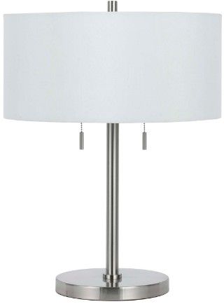Cal® Lighting & Accessories Calais Brushed Steel Table Lamp-0