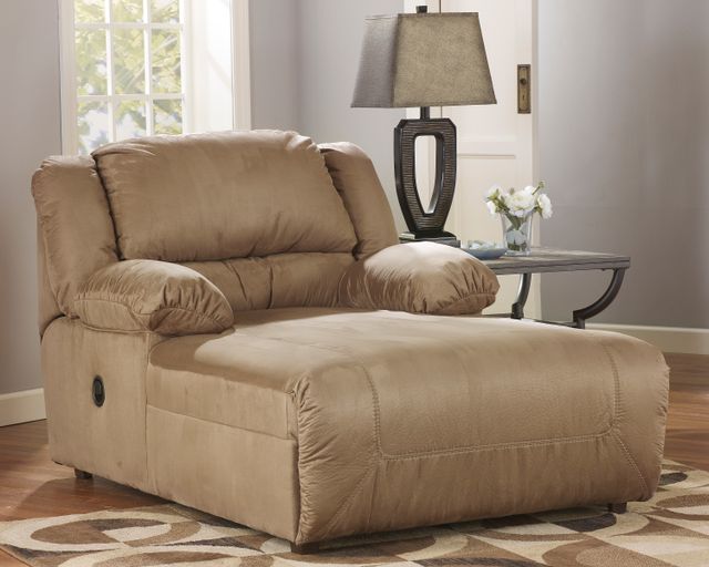 Signature Design by Ashley® Hogan Mocha Press Back Chaise-1