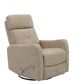 Man Wah Leather Ivory Swivel Glider Recliner-2