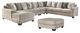 Benchcraft® Ardsley 2-Piece Pewter Sectional with Ottoman-0