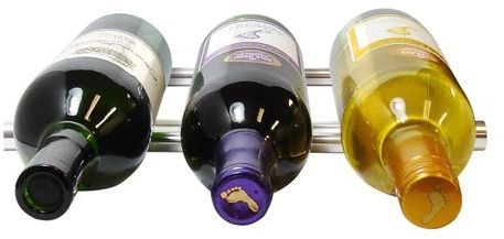 Vinotemp® Epicureanist 3 Bottle Satin Nickel Wine Peg -3