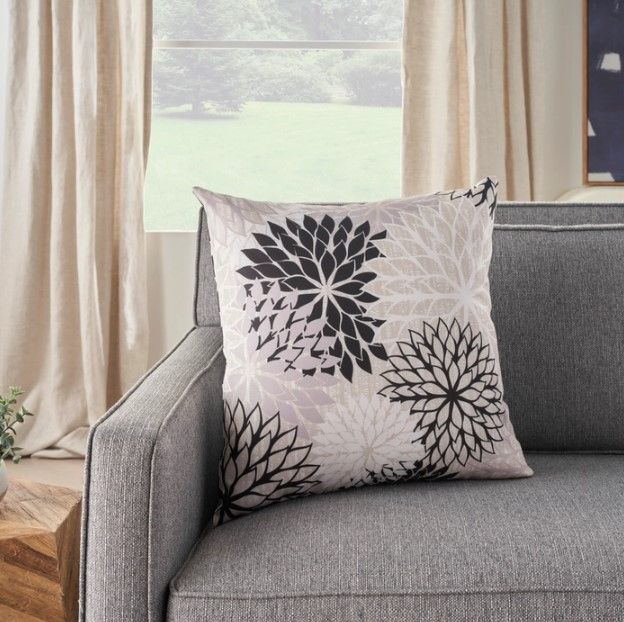 Nourison Home™ Aloha Black/White Throw Pillow-2