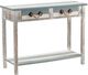Crestview Collection Nantucket Blue/White Console Table with White Frame-0