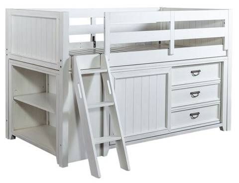 Liberty Furniture Allyson Park Wirebrushed White Twin Loft Bed-0