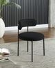 Meridian Furniture Beacon Black Boucle Upholstered Dining Chair-4