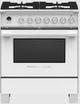 Fisher & Paykel 30" White Pro Style Dual Fuel Range-0