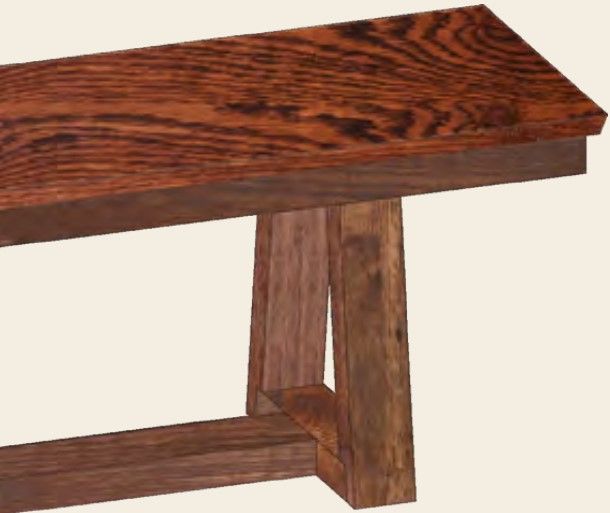 Urban Collections by Yutzy Woodworking Brown 44” Dining Bench-1