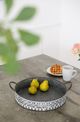 A & B Home Grey Round Trays -5