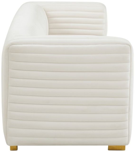 Meridian Furniture Ravish Cream Velvet Sofa-3