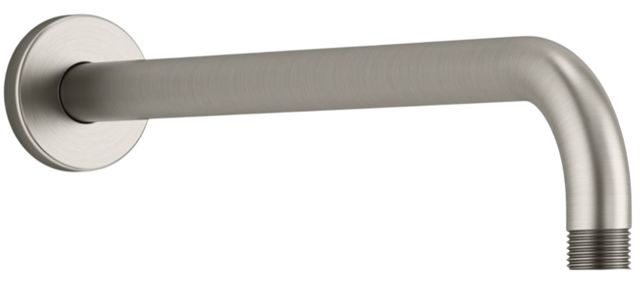 KOHLER® Statement® Vibrant Brushed Nickel 15.5" Wall-Mount Single-Function Rainhead Arm and Flange-0