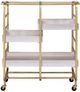 ACME Furniture Vorrik Gold/White Washed Serving Cart-1