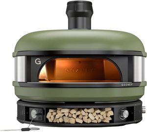 Front view of the Gozney° Dome 29" Olive Outdoor Duel Fuel Oven