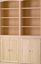 Archbold Furniture Customizable Pine 48" x 72" Bookcase with Doors-1