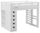 Elements International Cali Kids White Twin Bookcase Loft Bed-0