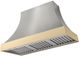 AGA Cascade 48" Stainless Steel Wall Mounted Range Hood  with Polished Brass Trim-0