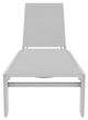 Telescope Casual Kendall Abalone/White Aluminum/Fabric Outdoor Sling Stacking Armless Lay-Flat Chaise-1