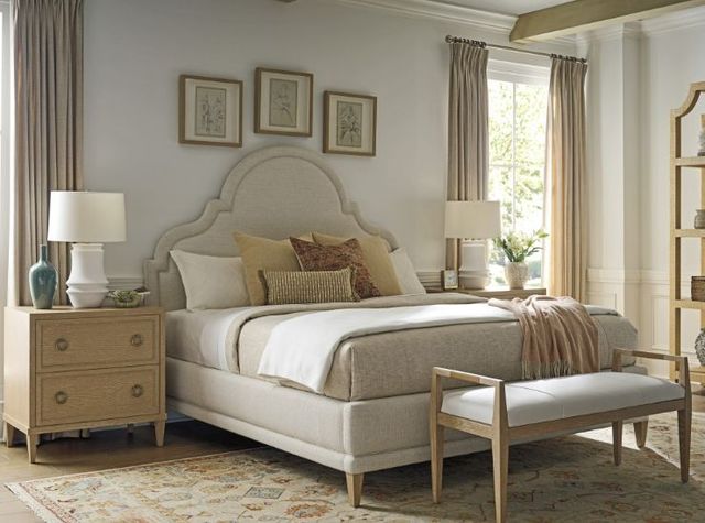 Lexington Home Sunday Morning Cambridge Pearl King Upholstered Bed-2